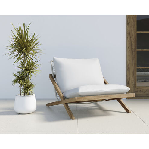 Bari Natural / Stinson White Outdoor Lounge Chair